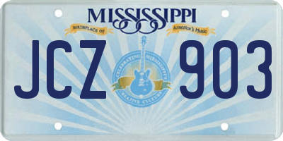 MS license plate JCZ903