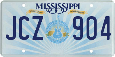 MS license plate JCZ904