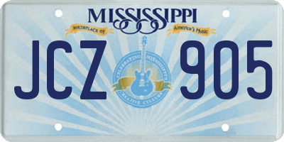 MS license plate JCZ905