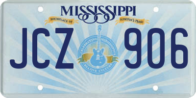 MS license plate JCZ906
