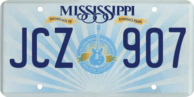 MS license plate JCZ907