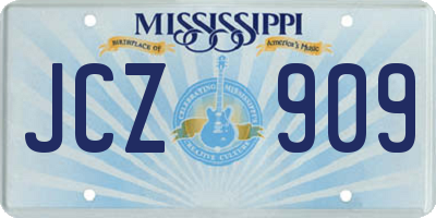 MS license plate JCZ909