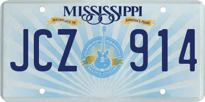 MS license plate JCZ914