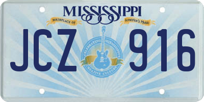 MS license plate JCZ916