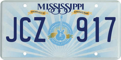 MS license plate JCZ917