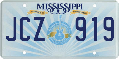 MS license plate JCZ919