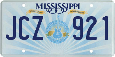 MS license plate JCZ921