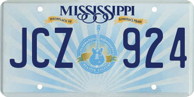 MS license plate JCZ924