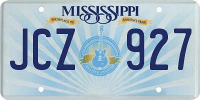 MS license plate JCZ927