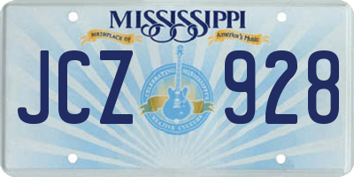 MS license plate JCZ928