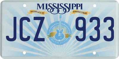 MS license plate JCZ933