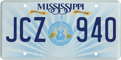 MS license plate JCZ940