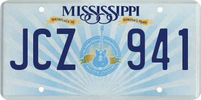 MS license plate JCZ941