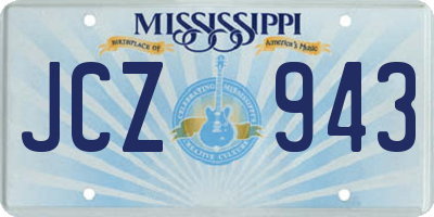 MS license plate JCZ943