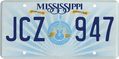 MS license plate JCZ947