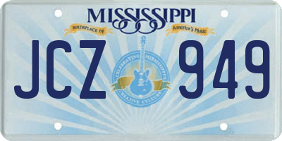 MS license plate JCZ949