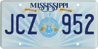 MS license plate JCZ952