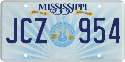 MS license plate JCZ954