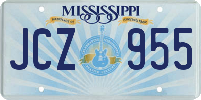 MS license plate JCZ955