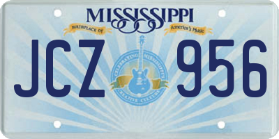 MS license plate JCZ956