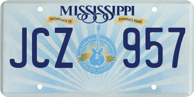 MS license plate JCZ957