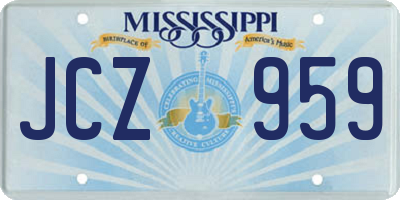 MS license plate JCZ959