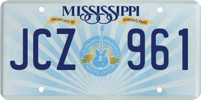 MS license plate JCZ961