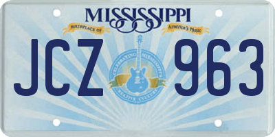 MS license plate JCZ963