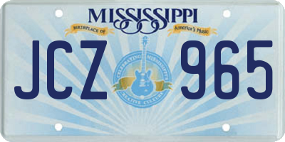 MS license plate JCZ965