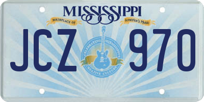 MS license plate JCZ970