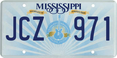 MS license plate JCZ971