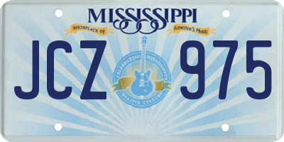 MS license plate JCZ975