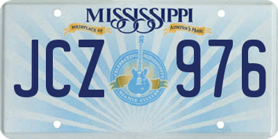 MS license plate JCZ976
