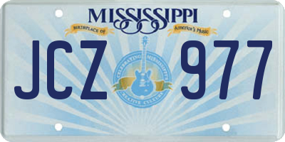 MS license plate JCZ977