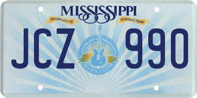 MS license plate JCZ990