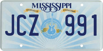 MS license plate JCZ991