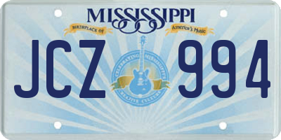 MS license plate JCZ994