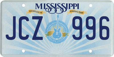 MS license plate JCZ996