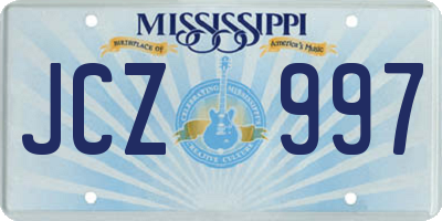 MS license plate JCZ997