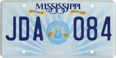MS license plate JDA084