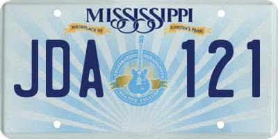 MS license plate JDA121