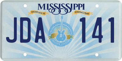 MS license plate JDA141