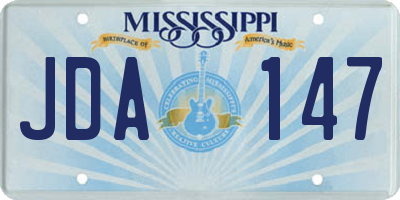 MS license plate JDA147
