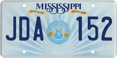 MS license plate JDA152