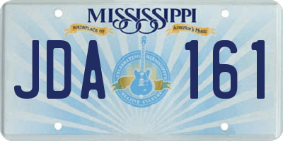 MS license plate JDA161