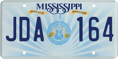 MS license plate JDA164