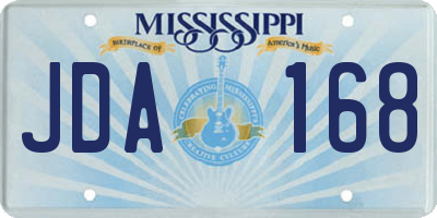 MS license plate JDA168