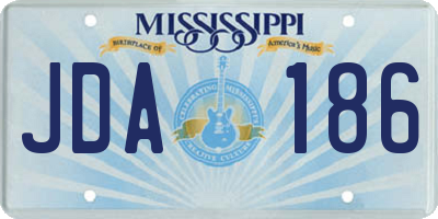 MS license plate JDA186
