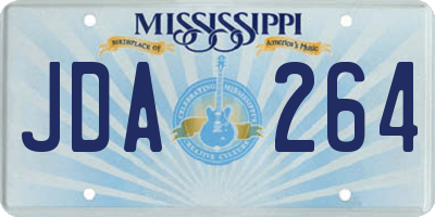 MS license plate JDA264