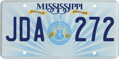 MS license plate JDA272